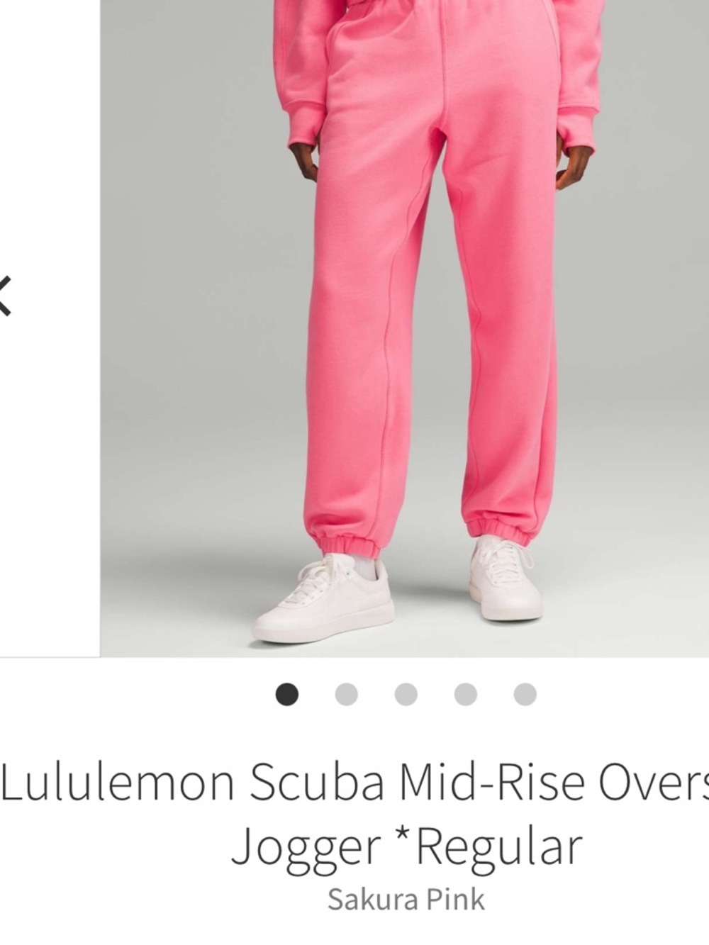 Lululemon Scuba Oversized midrise Jogger Sweatpants Sakura pink